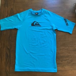 Quicksilver bright blue rash guard